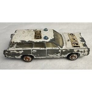 Vintage Playart Police Station Wagon Made In Hong Kong Die-Cast Toy Car 1:64